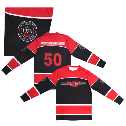 Streetheart 50 Red Black 1976 to 2026 Hockey Jersey